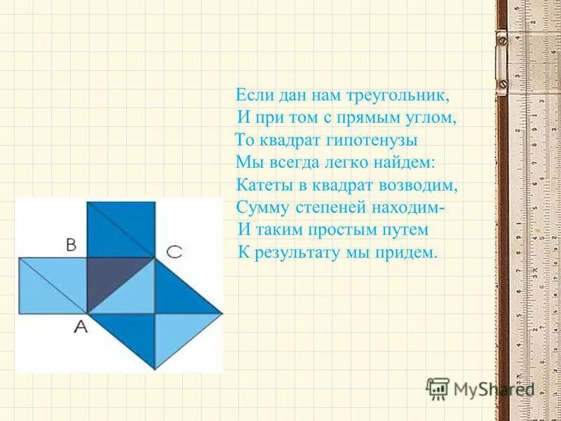 Возведи в квадрат z 2 2. Теорема Пифагора проект. Том квадрат. Как нарисовать Пифагора легко.