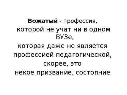 Вожатый это