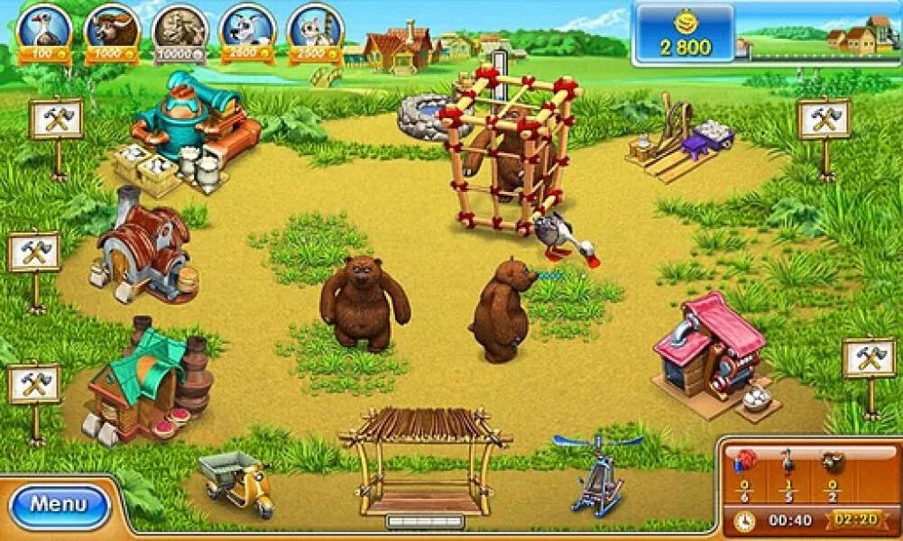 Игры где медвежонок. Игра Farm Frenzy 3. Игры про ферму веселая ферма 2. Игра ферма с медведями. Веселая ферма алавар.