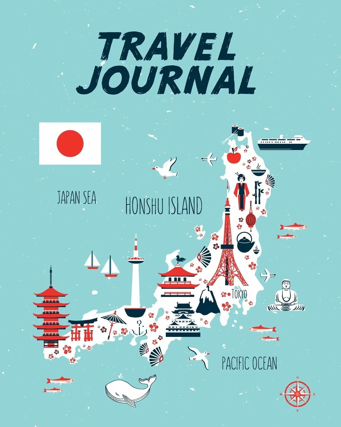 Travel Journal Kids. Travel Journal for Kids. Japan Map. Симпл Япония.