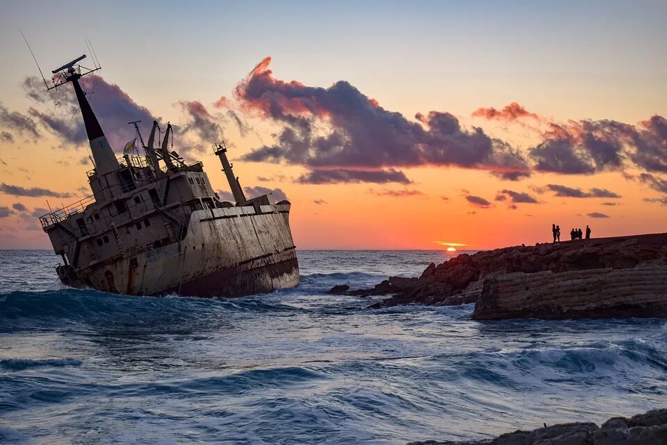 Котопакси корабль. SS Cotopaxi. СС Котопакси судно. Корабль в море.