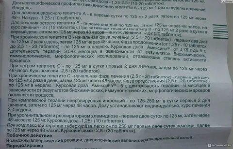 Амиксин инструкция по применению отзывы