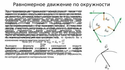 Равномерное движение по окружности кратко конспект