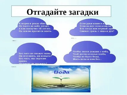 Загадка о воде 2 класс окружающий