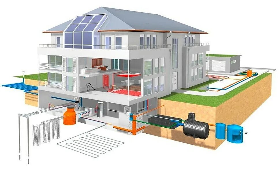 Отопительная вентиляция. Инженерные коммуникации в доме. Отопление и водоснабжение. Проектирование отопления. Водоснабжение и канализация.
