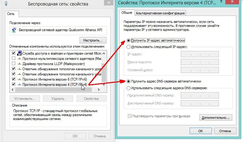 Версии интернет протоколов. Протокол интернета версии 4. Свойства подключения к интернету. Свойства сетевого адаптера. Свойства сетевого подключения.