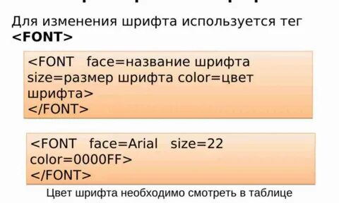 Html шрифты теги