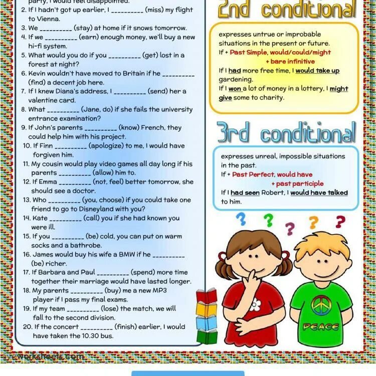 First conditional exercise 1. Conditionals. Conditionals exercises all Types. Conditionals Worksheets. Condition 1 2 упражнение.