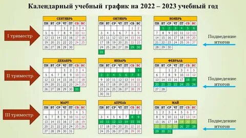 Расписание каникул школьников 2023