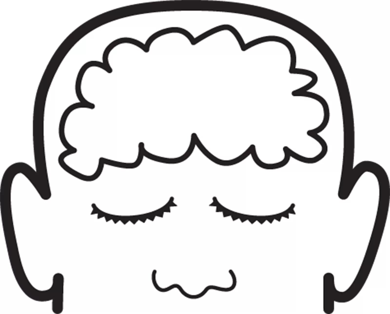 Brain Coloring Page. Mind Brain Coloring Page. Head outline cartoon picture. An outline of Philosophy.