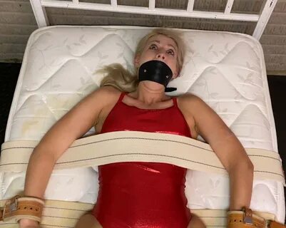 Bondage M/F - Constance is gagged with a ball panel gag - Medical restraint ...