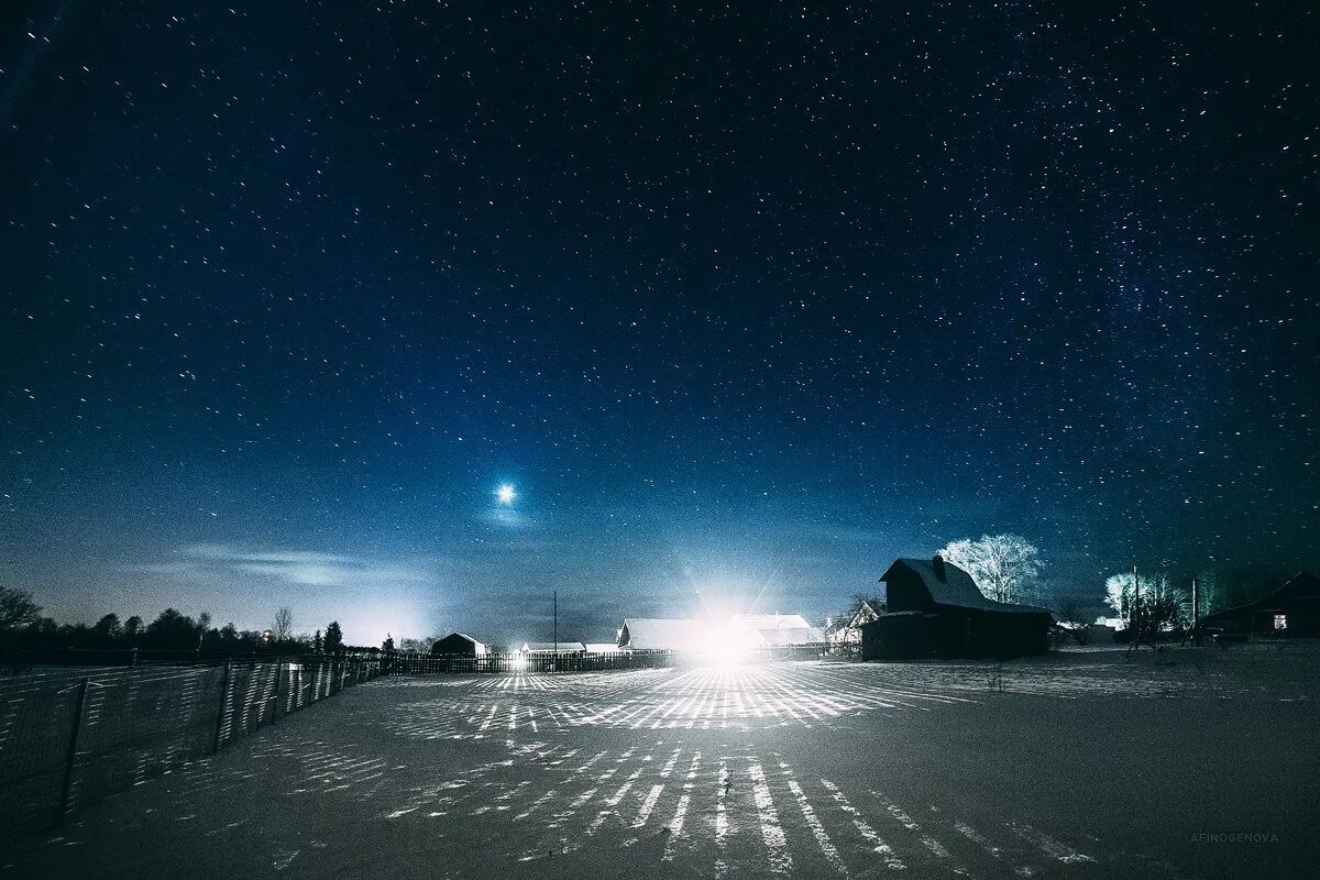 ночь была ясная звездно