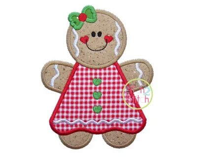 Gingerbread Girl Applique Shown with our Only Hope image 0.