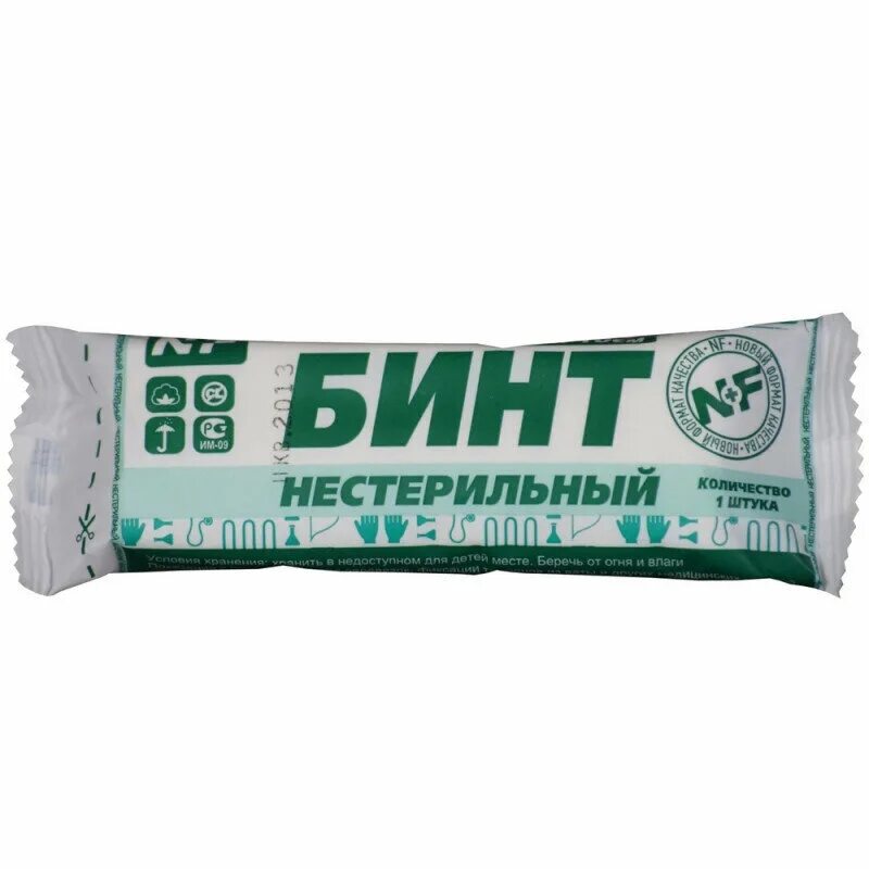 Упаковка бинтов нестерильных