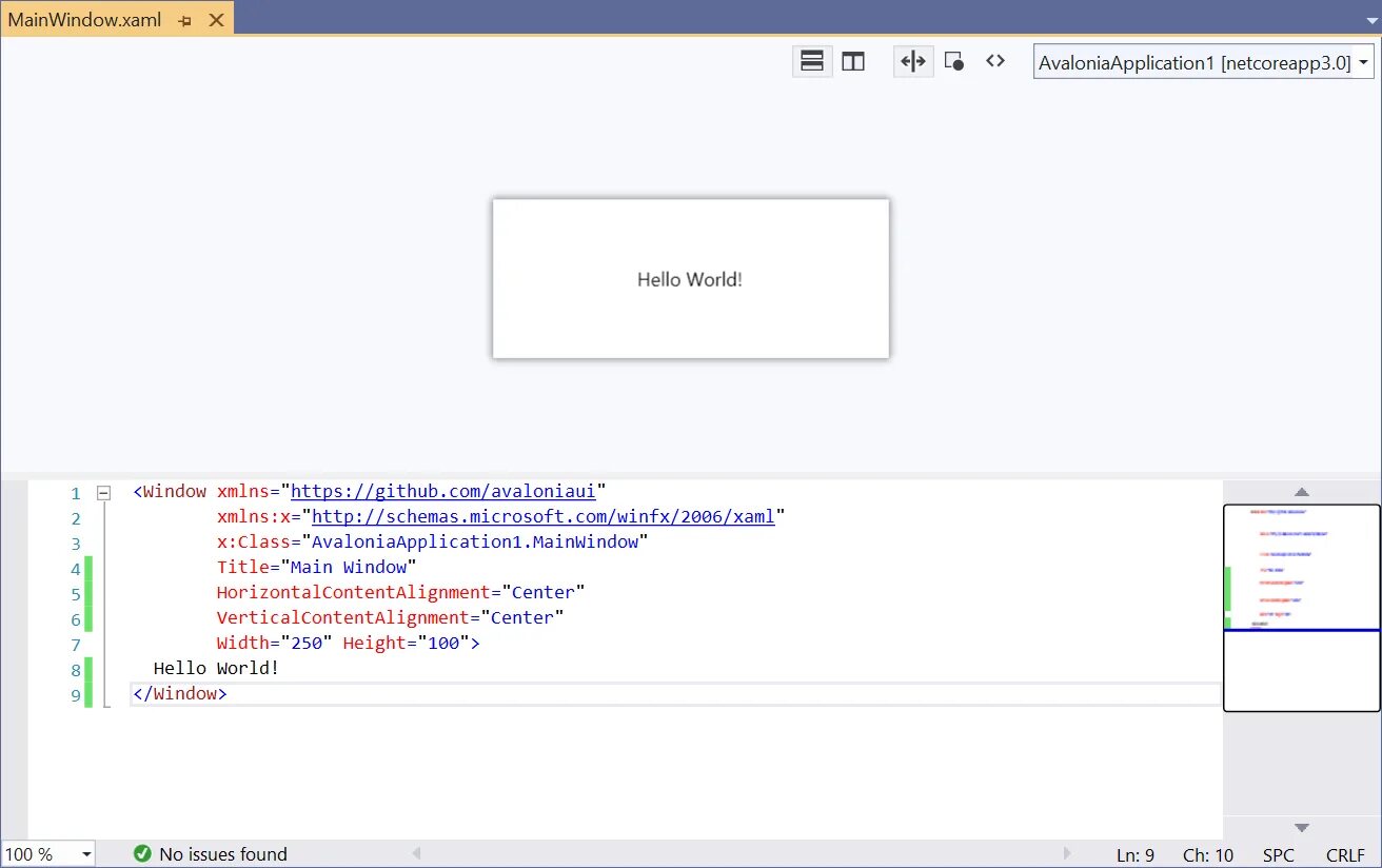 Avalonia visual studio. Файл xaml. xaml код. avalonia ui c#. xaml комментарии.