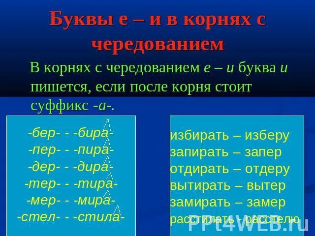 Составить таблицу корни с чередованием Урок 6: Правописание корней