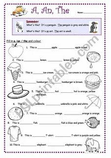 A an worksheets
