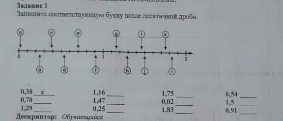 3 57 1 83 1 5 найдите. Соответствующую букву возле десятичной дроби. Задание запишите соответственную цепочку равно.