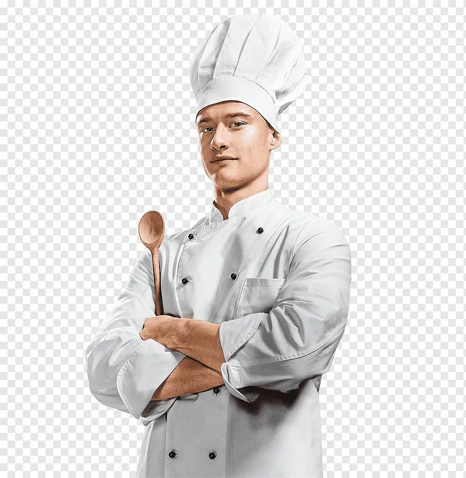 Шеф-повар. Помощница повара. Человек повар. Повар на белом фоне. The cook asks the cook