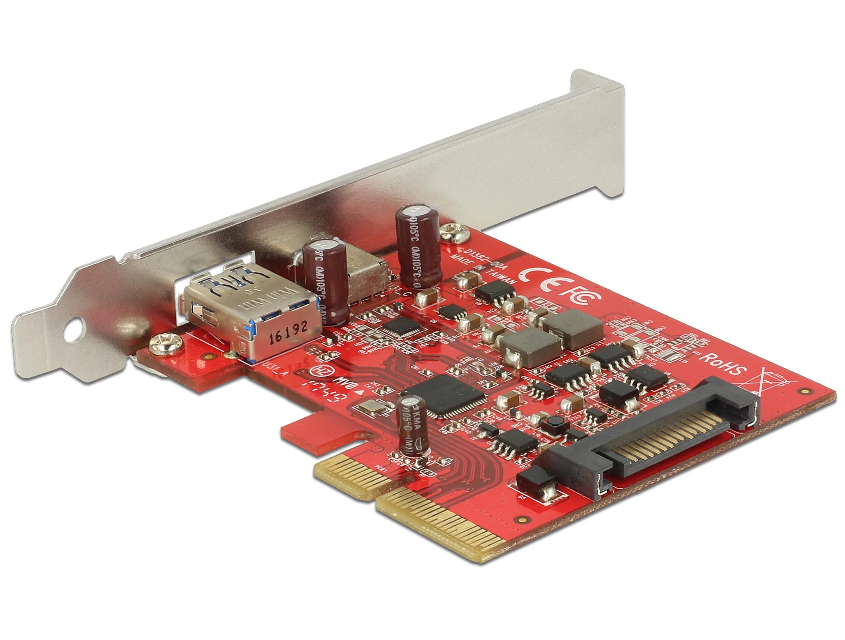 USB 2.0 Type c PCI адаптер. USB 3.1 gen2 Type-a™. Delock Mini PCIE I/O PCIE Full Size 1 x USB Type-c™ 3.1 Gen 2 female. PCI Express x4.
