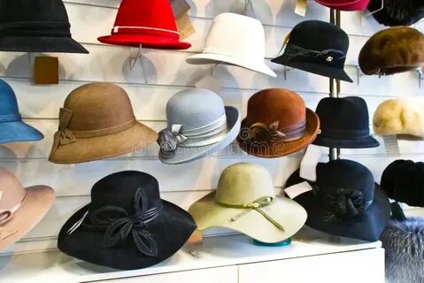 The hats are in the shop