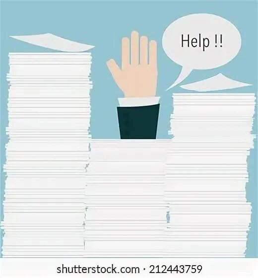 Under help. Papers under.