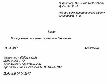 Заявление на увольнение по собственному совместительству