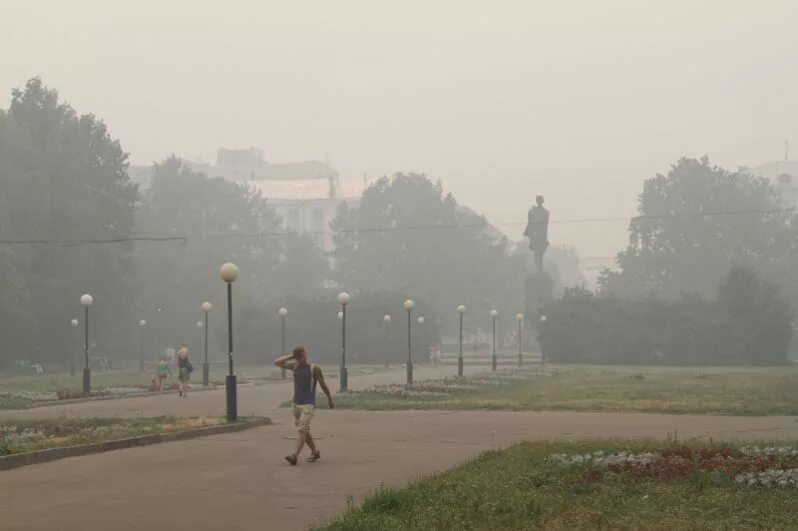 Задымление в Нижнем Новгороде, вызванное лесными пожарами Новости Нижнего Новгор