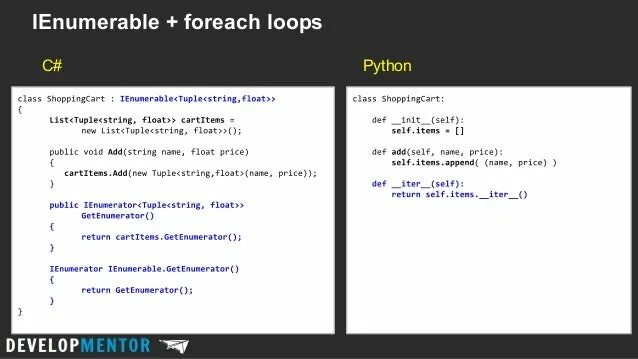 Python foreach