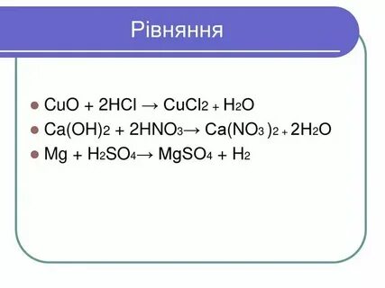Cuo hcl полное ионное и сокращенное