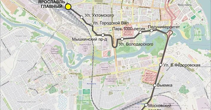 Карта Ярославль главный вокзал. Ярославль вокзалы на карте. Ярославль карта города с ЖД вокзала. 76 Автобус Ярославль маршрут.