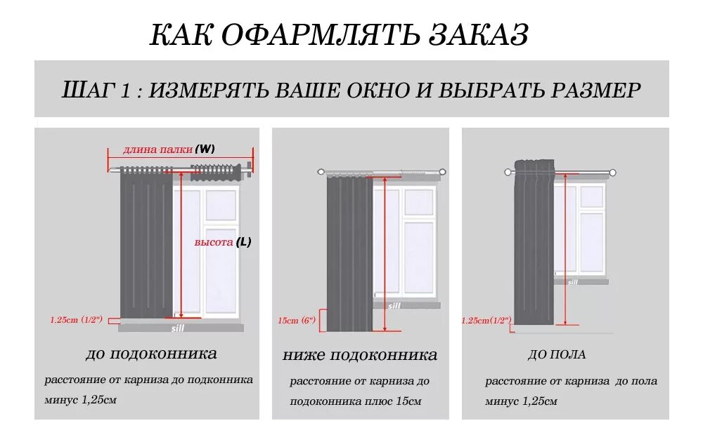 Сколько тюль от пола. Шторы подобрать размер на окно. Как выбрать ширину штор. Ширина штор. Подобрать размер штор.