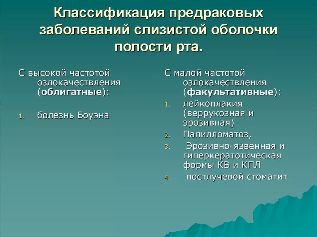 Предраковые заболевания слизистой оболочки полости рта. Классификация предраковых заболеваний красной каймы губ. Классификация заболеваний слизистой оболочки рта. Классификация заболеванийполости РИА.