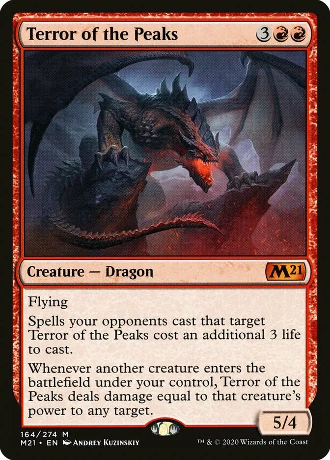 Dragon cards. Terror of the Peaks МТГ. Ужас вершин МТГ. Magic the Gathering карты драконы. МТГ драконы карты.