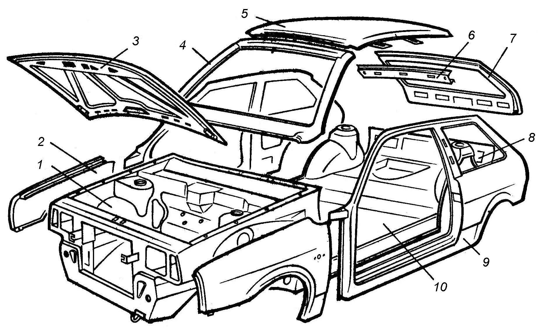 Элементы кузова ваз. Детали кузова ВАЗ 2109-2114. Детали каркаса кузова автомобиля ВАЗ 2109. Части кузова на ВАЗ 21099. Части кузова ВАЗ 2109.
