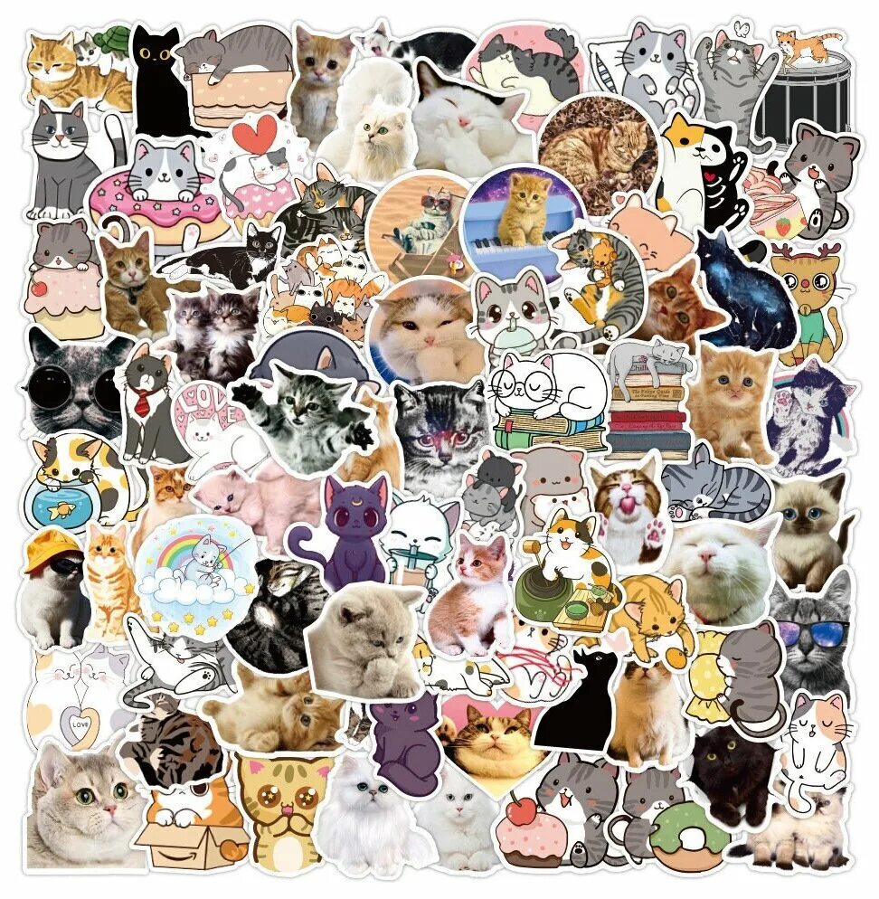 наклейка - кошки. наклейки котики. наклейка котёнок. маленькие картинки для наклеек. наклейки котята в хорошем качестве.