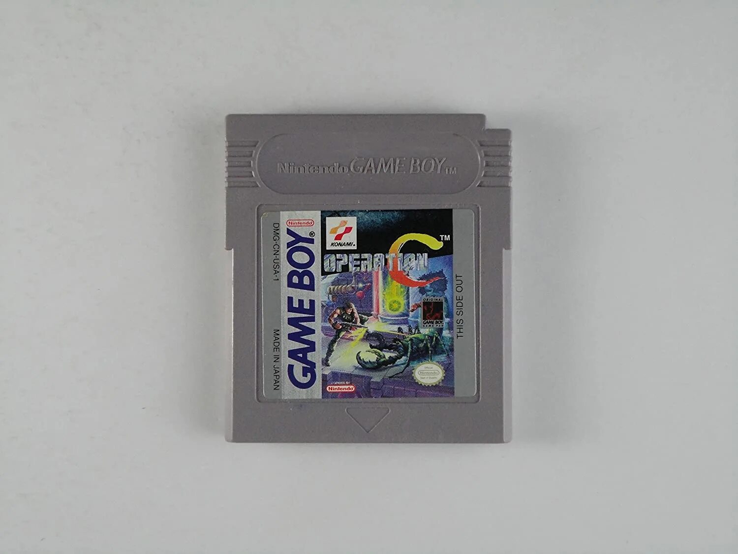 Operation c. Game boy cartridge. operation c game boy. contra game boy. game boy cartridge back side.