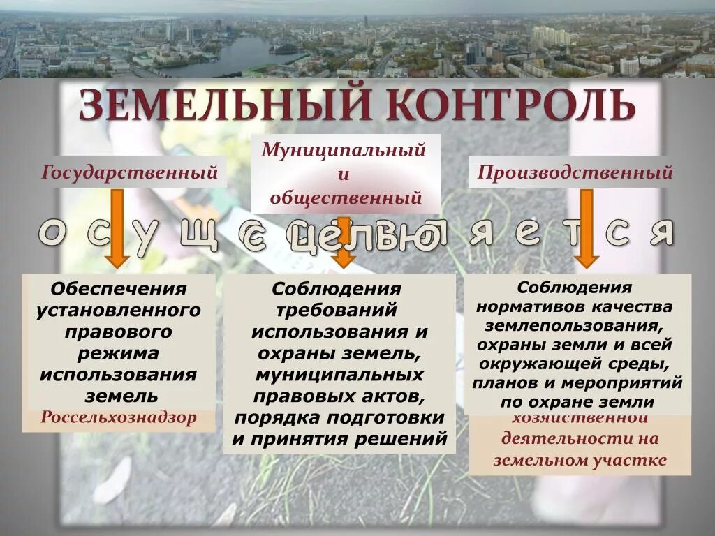 Производственный и общественный контроль. Государственный земельный контроль. Государственные органы земельного контроля. Контроль использования земель. Муниципальный государственный земельный контроль.