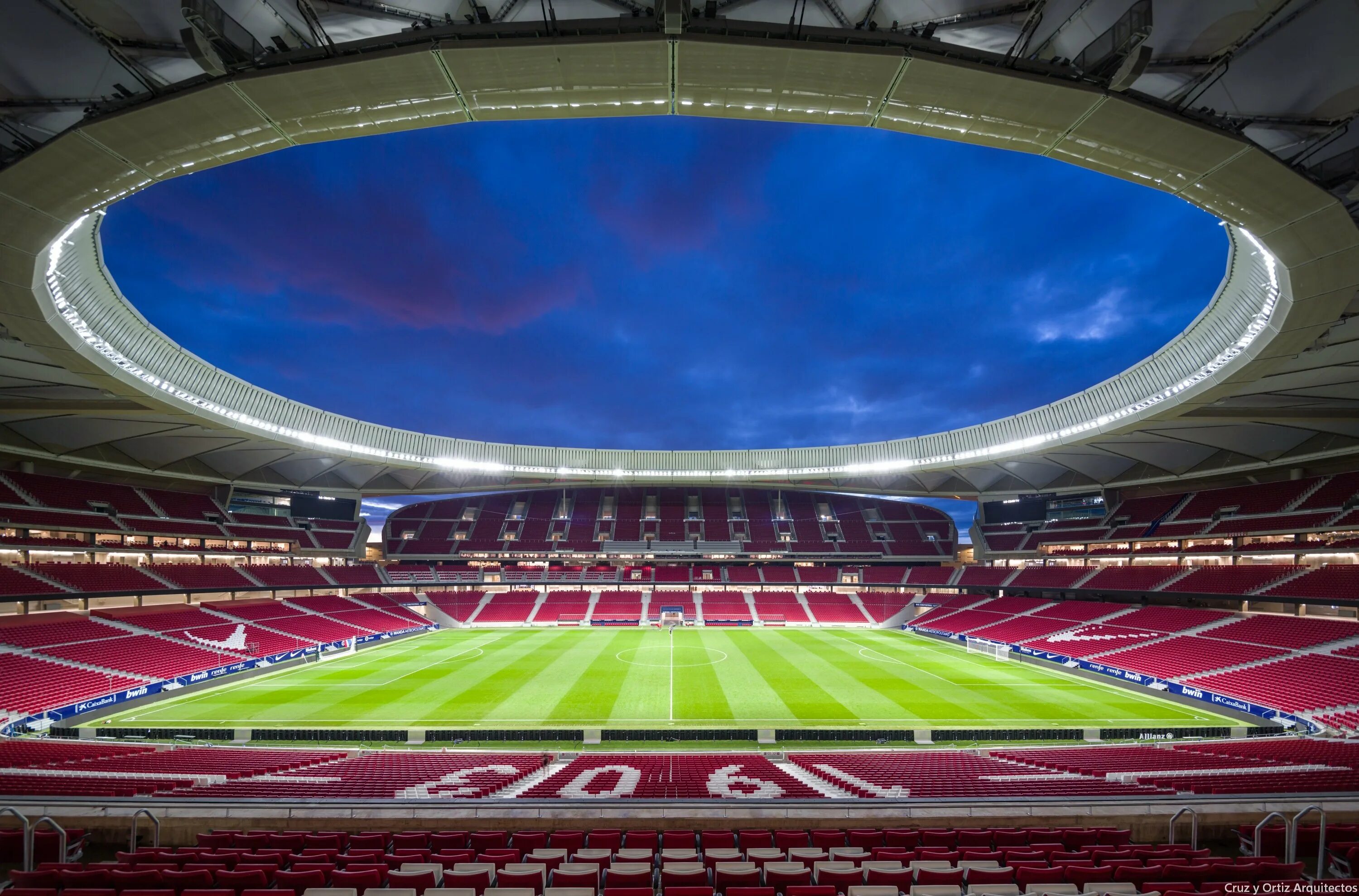 Какая вместимость стадиона. Wanda Metropolitano стадион. Стадион Метрополитано Атлетико Мадрид. Мадрид Estadio Wanda Metropolitano.