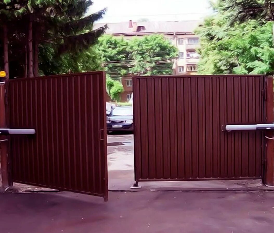 распашные ворота дорхан. монтаж автоматики найс на распашные ворота. автоматика на ворота. промышленные распашные ворота. эксплуатация распашных ворот.