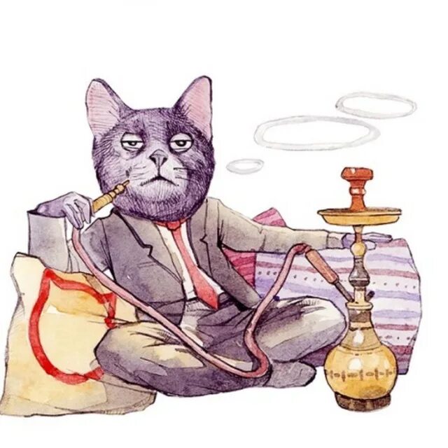 Курящий кот картинка. Кот с кальяном. кот курящий кальян. животные курят кальян. кальян рисунок.