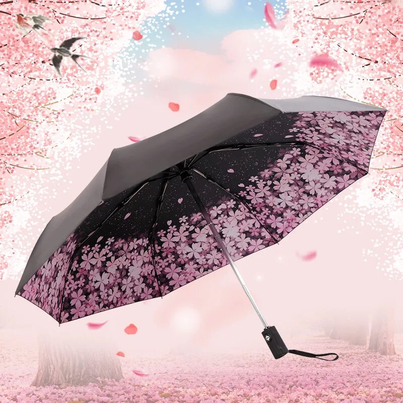 Купить зонтик женский автомат. Зонт женский с UPF 50 И выше.. Зонт женский автомат. Зонт складной женский. Зонтики от дождя женские.