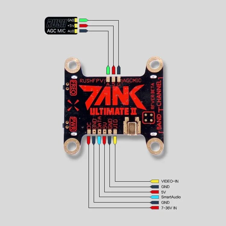 Rush vtx. Rush tank 2 ultimate manual. видеопередатчик 5.8 для fpv rushfpv. rush tank 2 ultimate pinout. rush tank mini vtx manual.