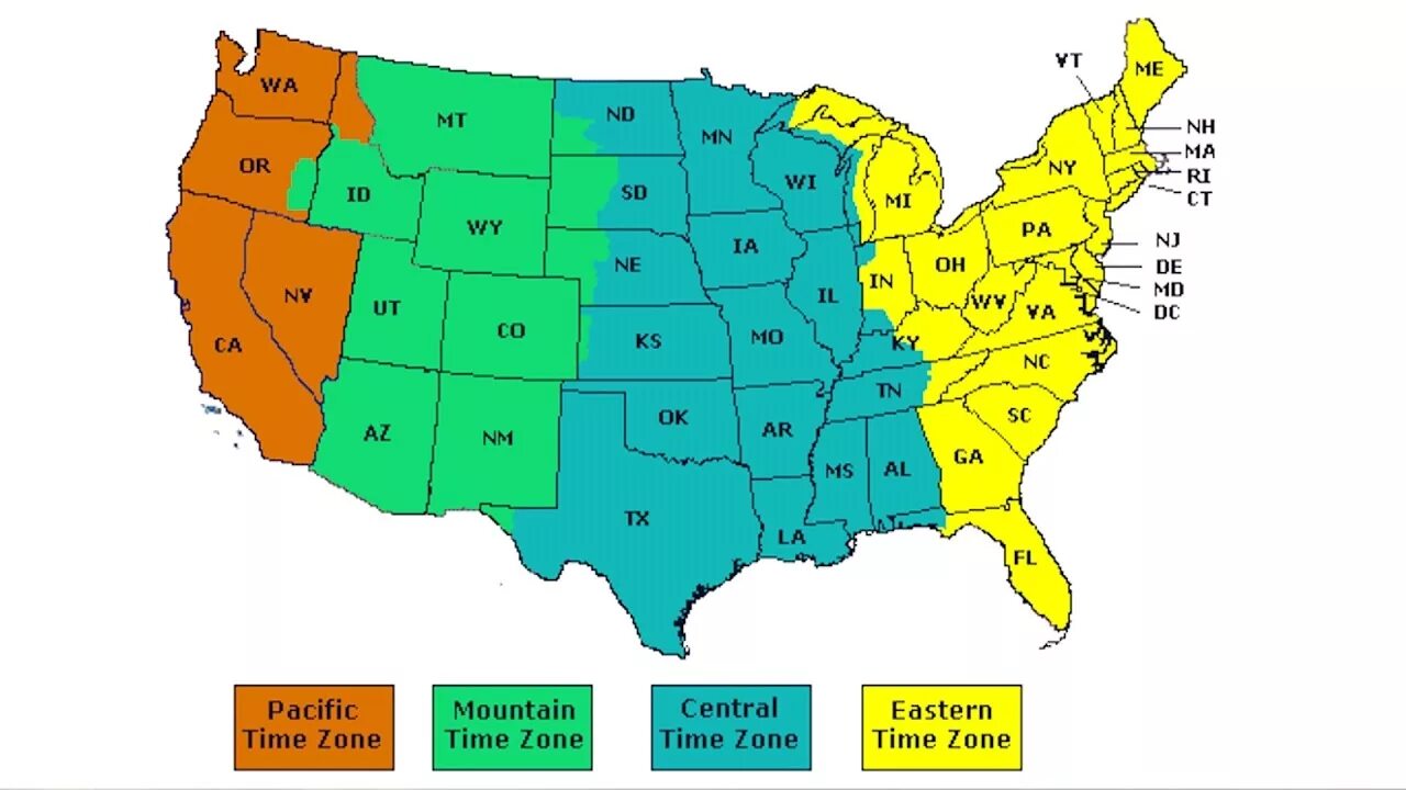 Сколько щас время в америке. Часовые пояса в США по Штатам. Временные пояса США. Часовые зоны США. Штаты США на карте по часовым поясам.