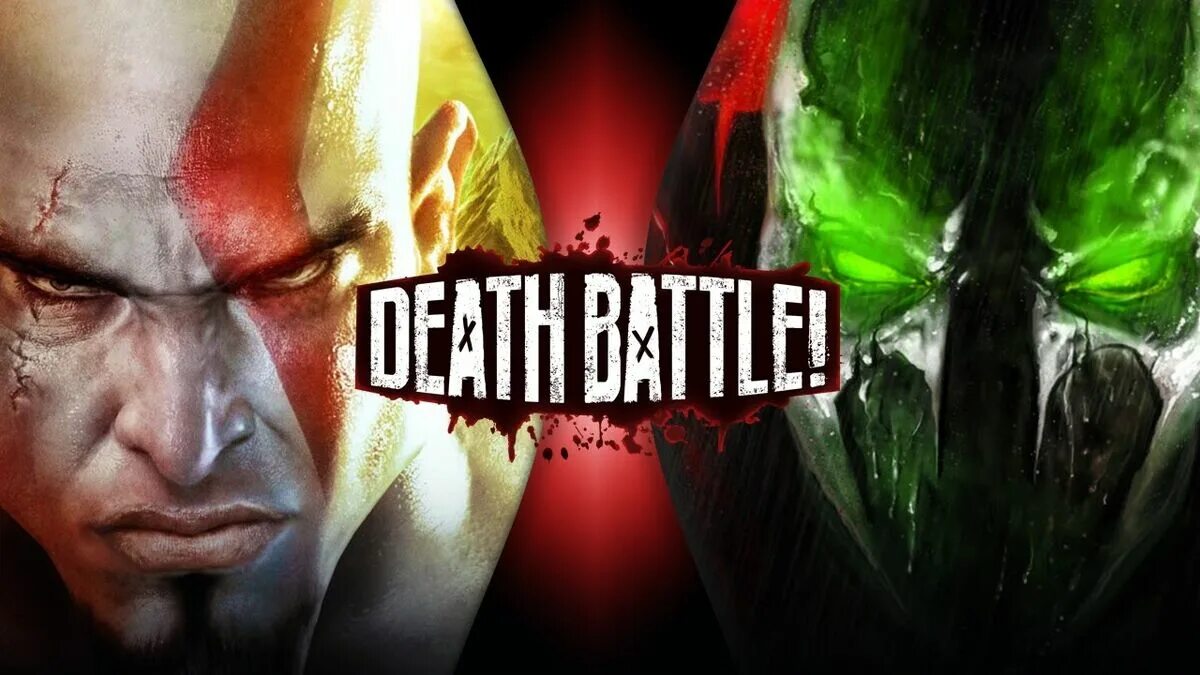 Vs death battle. Кратос против спауна. Death Battle Спаун. Спаун против Кратоса. Кратос и Призрачный гонщик.