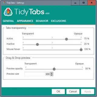V tabs