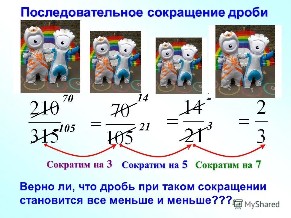Основное свойство дроби деление. Что значит сократить дробь. 1. 2 3 сократимая дробь. 2 3 сократимая дробь.