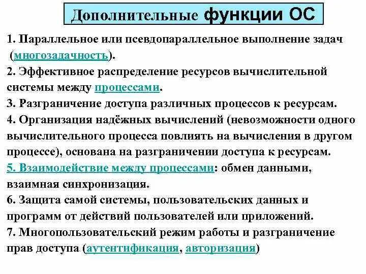 Распределение ресурсов между процессами