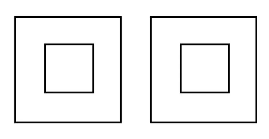 Квадрат внутри квадрата. Квадрат ВВ нутри квадраты. Трафарет квадрат в квадрате. Графическое изображения квадратами.