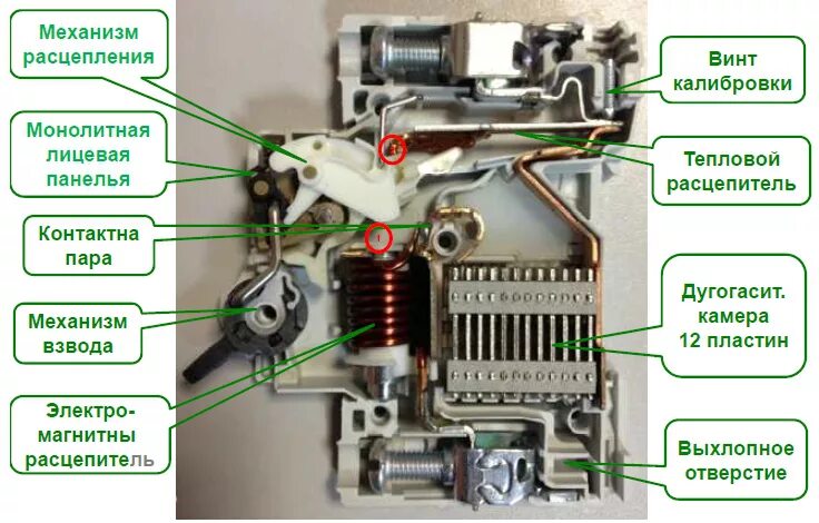 Регулировки автоматического выключателя. Конструкция автоматического выключателя 0.4 кв. Устройство трехполюсного автомата. Автоматический выключатель Шнайдер электрик в разборе. Из чего состоит автоматический выключатель 16а.